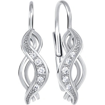 Soliter Slušivé strieborné náušnice s kryštálmi 436 001 00391 04