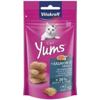 Vitakraft Cat Yums -Лакомства за котки, сочни хапки със сьомга + Омега 3!