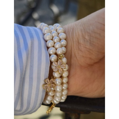 Katyba náramky Říční perla bílá S0686