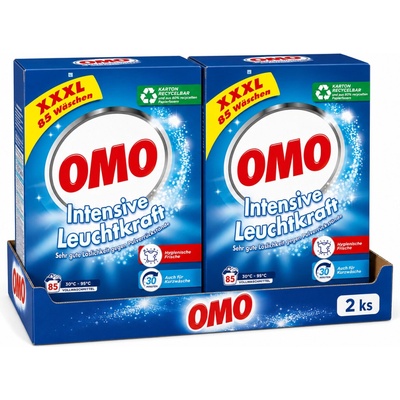 Omo prací prášek pro intenzivní zářivost 2 x 5,1 kg 85 PD