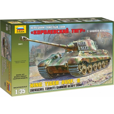 Zvezda Model Kit Pz.Kpfw.VI Ausf.B Tiger II Königstiger věž Henschel 3601 1:35