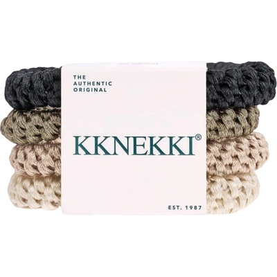 KKNEKKI Gumička do vlasů Kknekki no. 20 – set 4 ks, béžová barva, textil – Zbozi.Blesk.cz