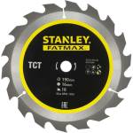 STANLEY - Пилен диск за дърво 190x16 мм, 18 зъба STA15370-XJ (STA15370-XJ)