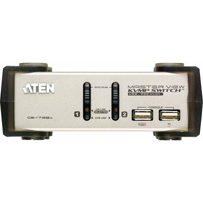 Aten CS-1732 2-port KVMP USB+PS/2, USB hub, audio, 1,2m