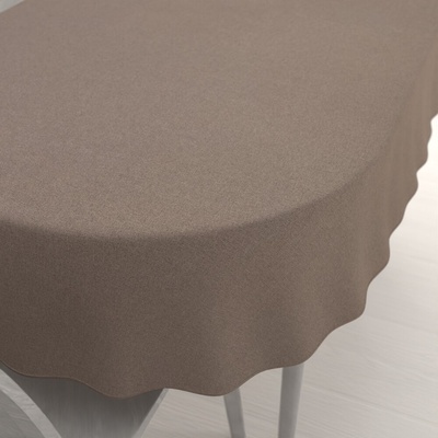 Biante oválny obrus BKR-502 Svetlo hnedý režný 120x200 cm