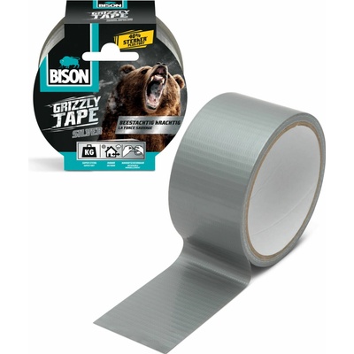 Grizzly Super silná posilnená lepiaca páska 10 m sivá