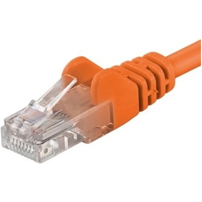PremiumCord sputp005E Patch, UTP RJ45-RJ45 level 5e, 0.5m, oranžový