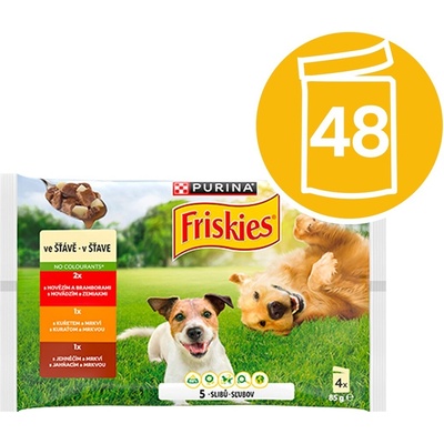 Friskies Adult mix chutí maso v omáčce 48 x 85 g