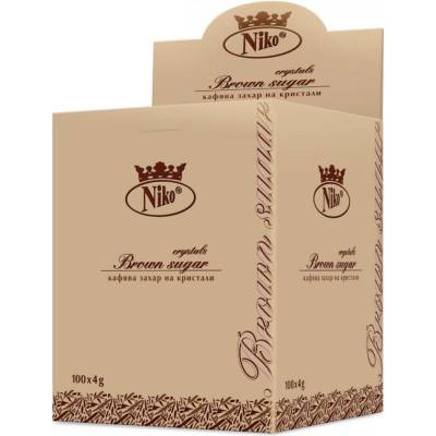 Нико Кафява захар Нико кутия 100 пакетчета по 4 г