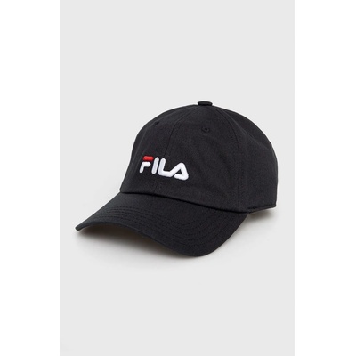 Fila Памучна шапка Fila в черно с апликация (FCU0018)