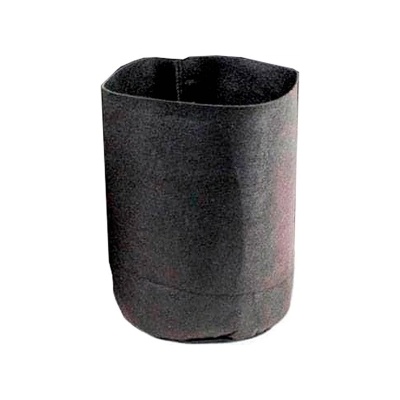 Root Tex 18.92L - Черна, кръгла саксия от геотекстил