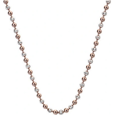 Hot Diamonds Strieborná retiazka Emozioni Silv and Rose Gold Bead Chain 18