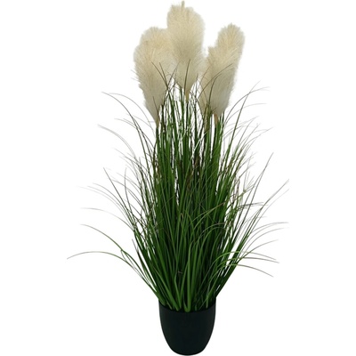 Garden Line umelá pampová tráva v kvetináči béžová 125 cm