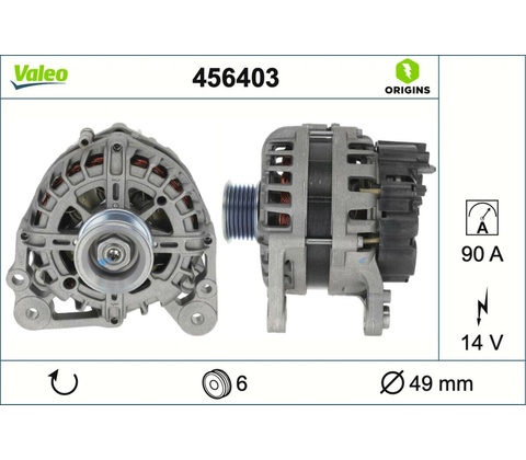 Alternátor VALEO 456403