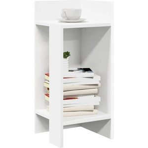 vidaXL Странични маси с рафт, 2 бр, бели, 25, 5x27x60 см (858543)