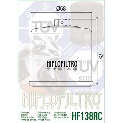 Hiflofiltro Olejový filtr HF138RC | Zboží Auto