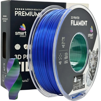 Smart Print FG-S104-E1, 3D филамент, PLA Silk, 1, 75mm, 1000g, Tri Color, Многоцветен (Blue, Green, Purple) (FG-S104-E1)
