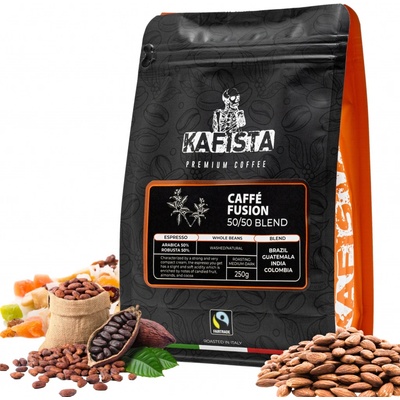 Kafista Káva Café Fusion 50/50 v Itálii Směs Arabica & Robusta na espresso 250 g