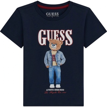 Guess Тениска с къс ръкав Guess - Мече, тъмносиня, 18 м (20261-N6RI05-K8HM4-G7V2-18M)