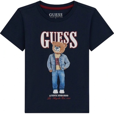 Guess Тениска с къс ръкав Guess - Мече, тъмносиня, 18 м (20261-N6RI05-K8HM4-G7V2-18M)