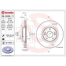 Brzdový kotúč BREMBO 09.D428.11 (09D42811)