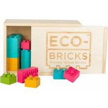 ECO-BRICKS Color Plus dřevěná stavebnice 25 ks