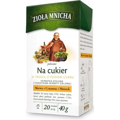 Big-Active bylinkový čaj v nálevových vreckách Mníšske bylinky na cukor 20 x 2 g