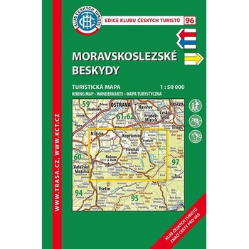 KČT 96 Moravskoslezské Beskydy 1:50 000