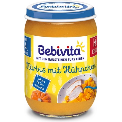 Bebivita БИО пюре тиква, пилешко месо и ябълка 190г