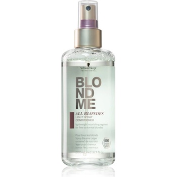 Schwarzkopf Blondme All Blondes Light лек балсам в спрей за фина коса 200ml