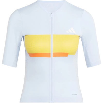 adidas Дамска фланелка с къс ръкав за колоездене adidas Women's Tempo Jersey Neo Cycling jersey - Crystal Sky - размер XS (156-2922-0112)