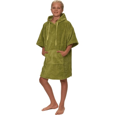 Interkontakt Juniorské surfové pončo Olive Green