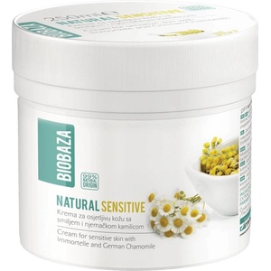 Biobaza Крем за чувствителна кожа с лайка и безсмъртниче Natural Sensitive, 250 ml