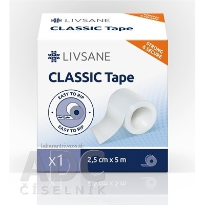 Livsane Fixačná Páska Classic 2,5cm x 5m, cievka, 1x1 ks