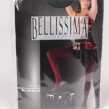 Image 1 of Фигурален чорапогащник в тъмнозелено с флорални мотиви