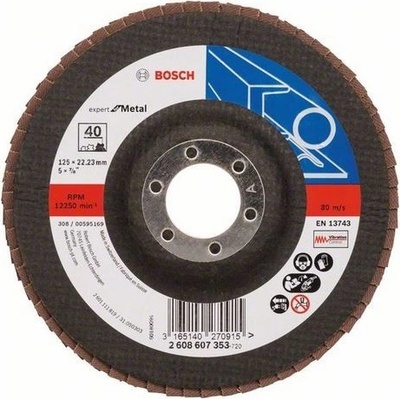 BOSCH Lamelový brusný kotouč x551, expert for metal d = 125 mm; g = 40, lomený
