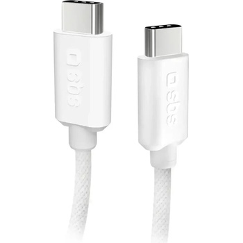 SBS TECABLETISSUETCCG USB-C - USB-C 1.5m 60W плетен кабел - сив (TECABLETISSUETCCG)
