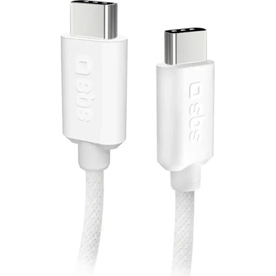 SBS TECABLETISSUETCCG USB-C - USB-C 1.5m 60W плетен кабел - сив (TECABLETISSUETCCG)