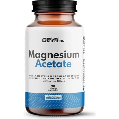 Natural Nutrition Magnesium acetát octan hořečnatý 90 kapslí
