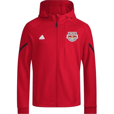 adidas Men's Anthem New York Red Bulls 2023-2024 Long Sleeve Licensed Rain Anorak - Team Colleg Red