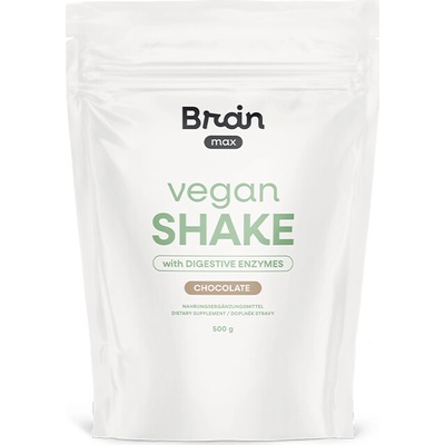 BrainMax Vegan Shake with Digestive Enzymes Chocolate 0,5 kg
