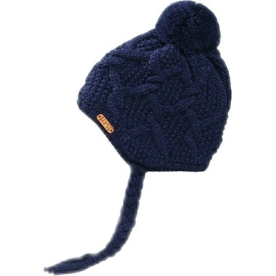 dětská celopodšitá pletená čepice Pletex H114 tmavě modrá
