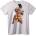 NOONEBRAND Тениска аниме боец - 2XL, White