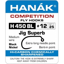 Hanák Competition Muškařský háček jigový Superb černý vel.10 25 ks