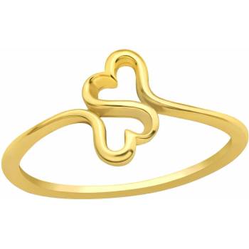 Image 1 of Bijutanki Позлатен Сребърен Пръстен - Двойно Сърце
