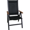 Zahradní židle a křesla Polohovací křeslo ASS Comfort černá+stříbrná