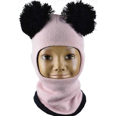 Detská kukla s dvoma brmbolcami podšitá bavlnou svetloružová