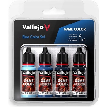 Barva Vallejo 72376 Game Color Blue Color Set 4x18 ml modrá