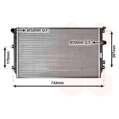Chladič, chlazení motoru VAN WEZEL 58002287