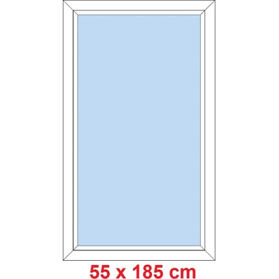 Soft Plastové okno 55x185 cm, FIX neotevíravé, Antracit struktura/bílá